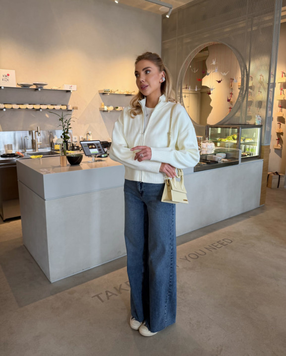 118 Кардиган в’язаний весняний з блискавкою